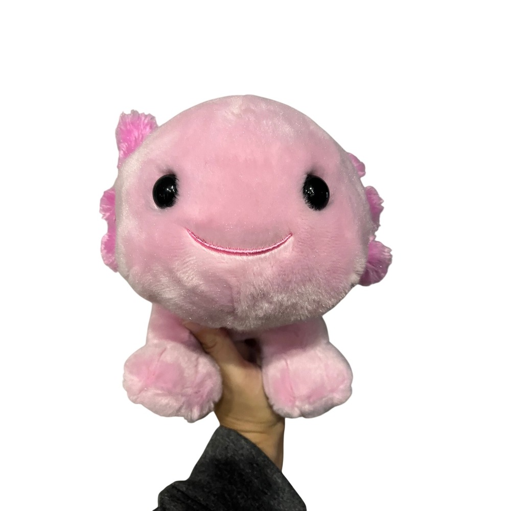 Build-A-Bear Workshop Pink Axolotl Plush Stuffed Animal Salamander Pink Pattern